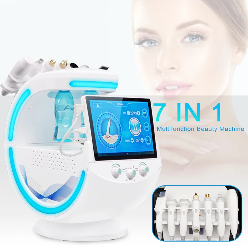 

2026 Гидроаппарат для лица 7 в 1, ультразвуковое устройство для дермабразии для глубокого очищения, омоложения кожи, профессионального ухода