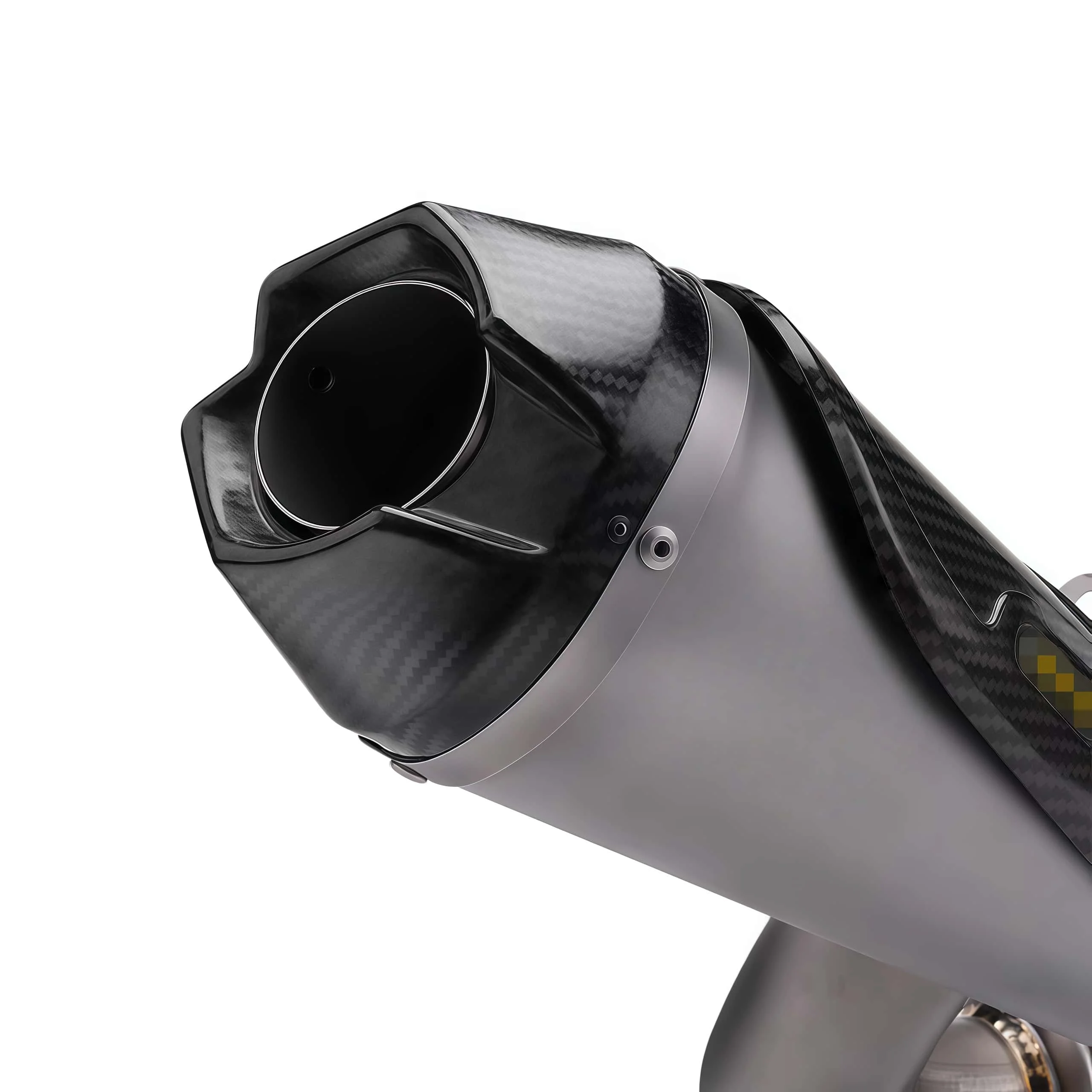 SC Titanium Mid & Rear Exhaust for Panigale V2, Slant-Cut Titanium / Carbon Fiber Muffler Optional