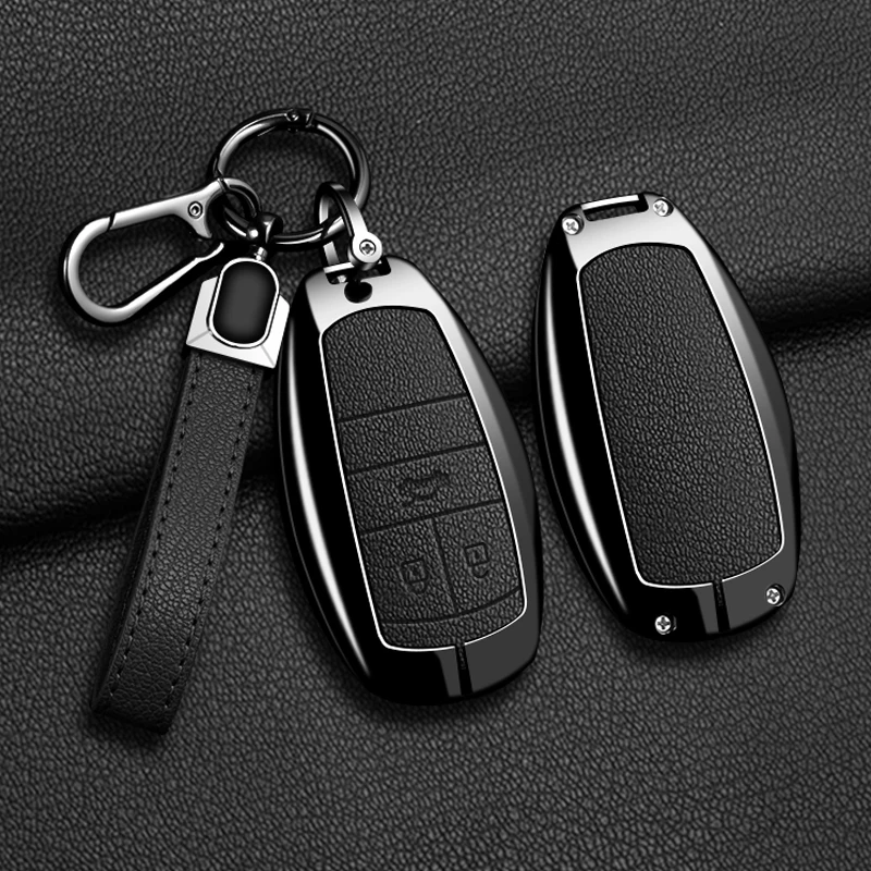 Zine Alloy Car Key Case Cover Shell Holder For Bentley Flying Spur Continental GT Bentayga Mulsanne Protector Keychain Accessory