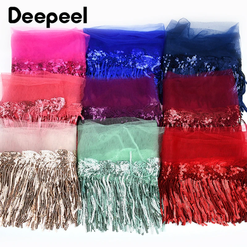 9 ياردة 10/18 سنتيمتر الترتر هامش شرابات الدانتيل تقليم فساتين الزفاف الملابس عيد الميلاد الديكور شرابة هامش الخياطة اكسسوارات