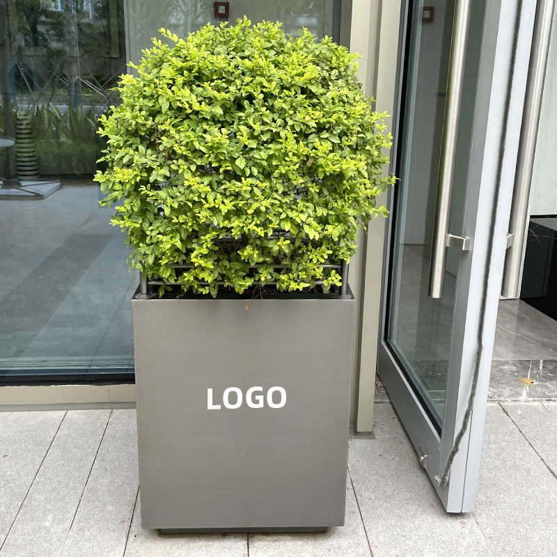 a forOutdoor Wholesale Stainless Steel Tall Flower Pot with Low MOQ Customized Professional Home & Garden Powder Coated