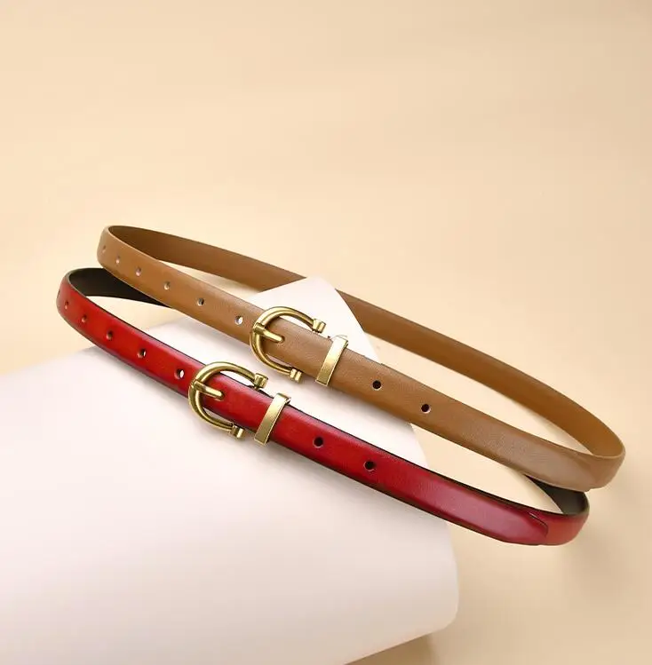 여성 활주로 패션 빈티지 정품 가죽 Cummerbunds 여성 드레스 코르셋 허리띠 벨트 장식 좁은 벨트 R1281