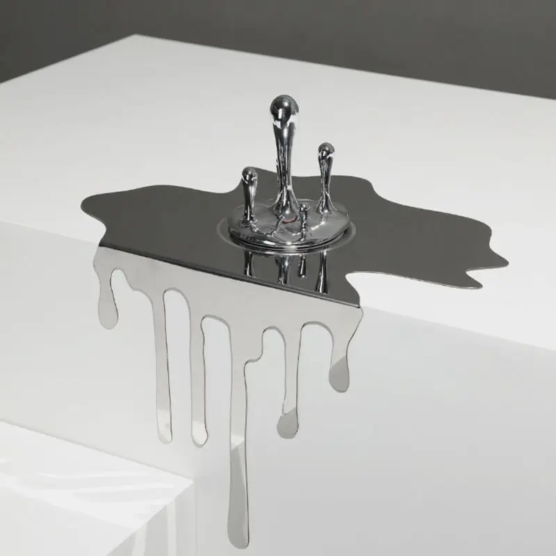 

Современный простой декор из нержавеющей стали в виде капли воды для гостиной, прихожей, офиса, кабинета, мягкий декор для комнаты.