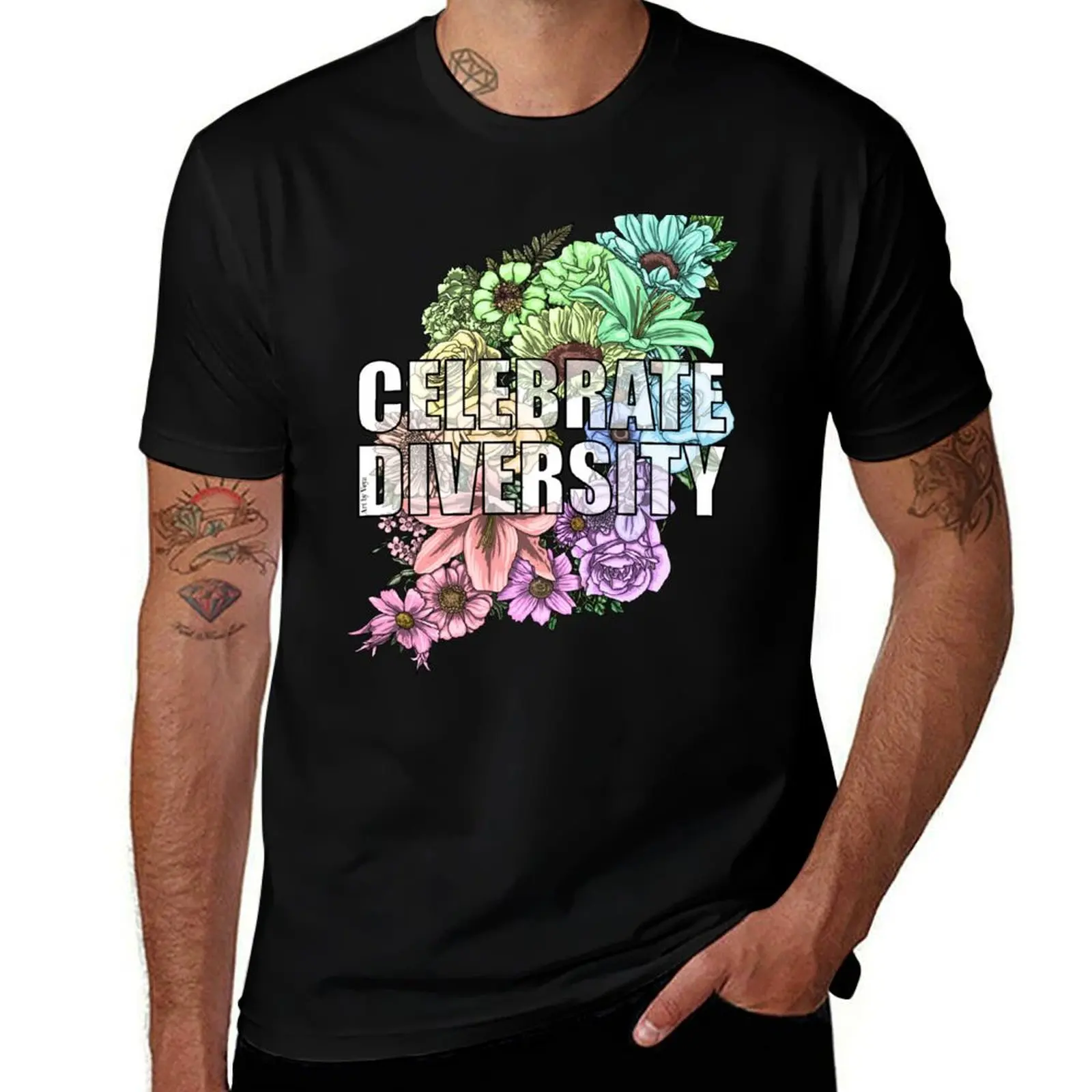 

Celebrate Diversity 2023 T-Shirt blue archive cotton man t-shirts anime clothes funny t shirts men