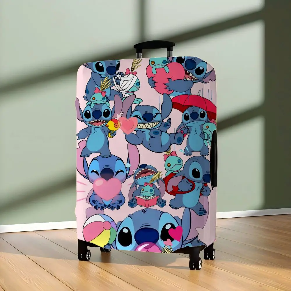 Luggage Cover Suitcase Protector Suitcases on Wheels Stitch Traveling Storage Bag Travel Essentials S-XL Case Disney For Covers