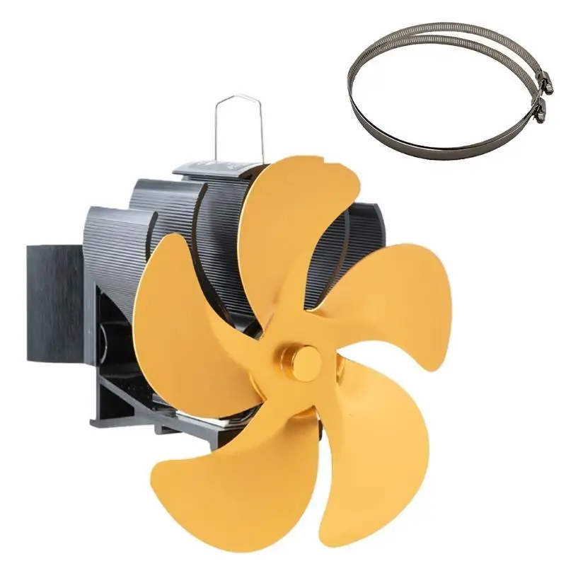 Ventilador para hogar silencioso y eficiente, accionado por calor, mejorado 652F, para leña, pellets Gas