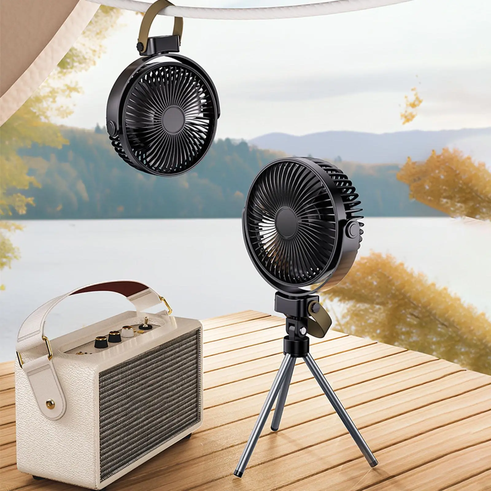 

Складной походный вентилятор с возможностью 360° ° Вращение — перезаряжаемый через USB портативный вентилятор для палатки/автомобиля/рыбалки/на открытом воздухе