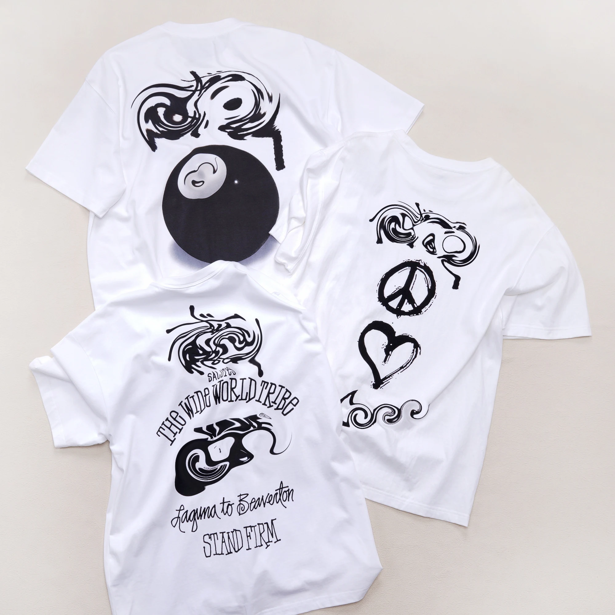 

Футболка Collaboration Edition STU ort Sve с вышитым принтом «Сердце Мир фити» с надписью, хлопковый повседневный летний топ