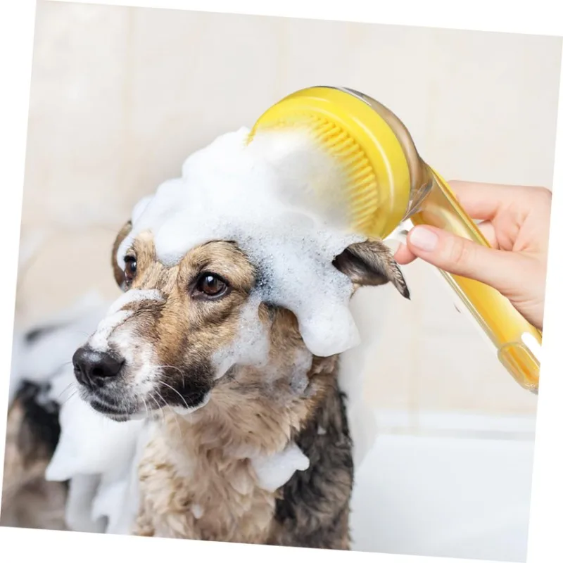 فرشاة تدليك من السيليكون للحيوانات الأليفة، قفاز الاستحمام والعناية بالكلاب والقطط متعدد الألوان #3