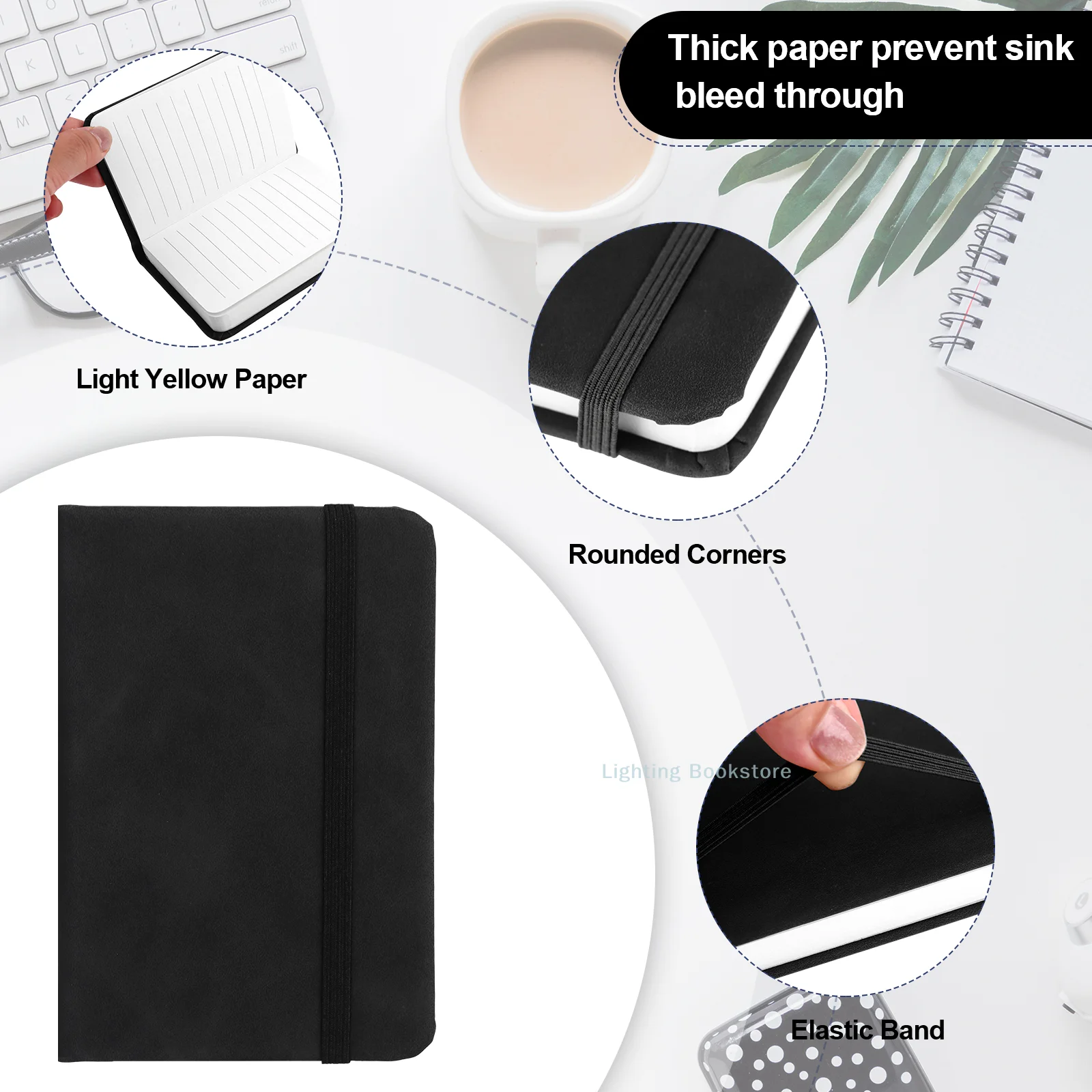 10 Pcs Leather Pocket Notebook A7 Note Book Pocket Hardcover Notepad 3 X 4 Inch Mini Notepad Tiny Lined Journal Notebook With El