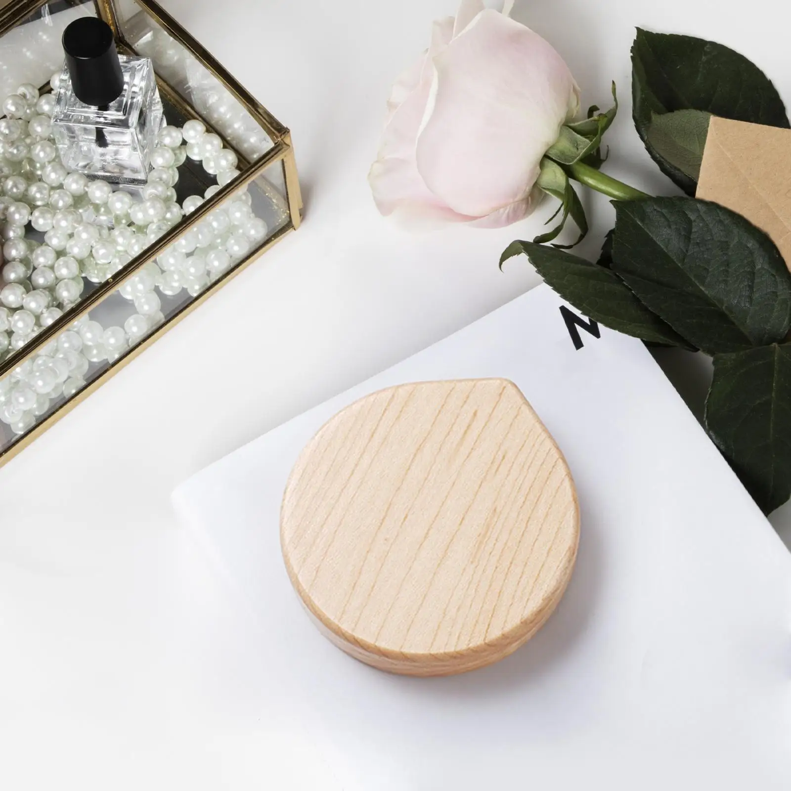 Miroir de maquillage décoratif, rotation à 360 °, couvercle coulissant, miroir personnel durable