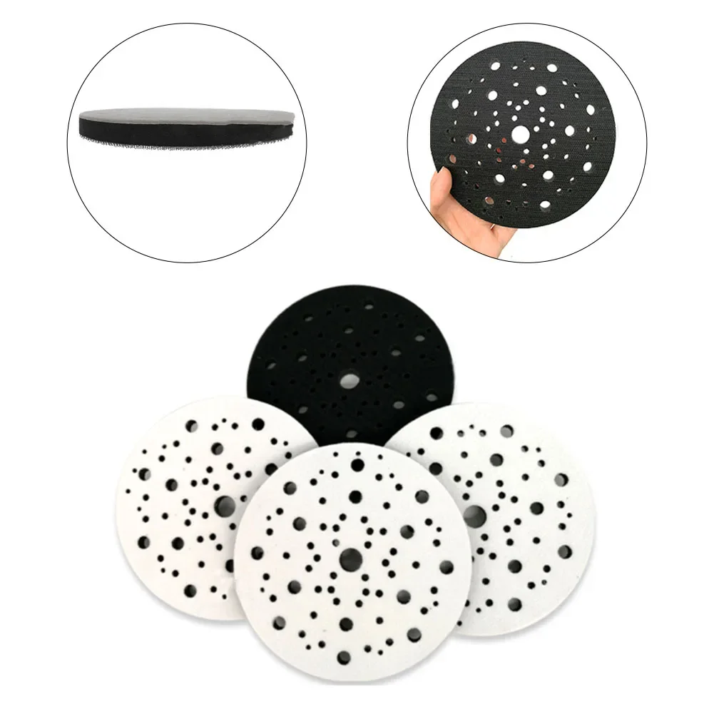 Imagem -03 - Polegada 150 mm 70 Furos Almofadas de Interface para Discos de Lixamento de Gancho & Loop Almofada de Esponja Macia Polimento Lixa Ferramentas Abrasivas 1pc
