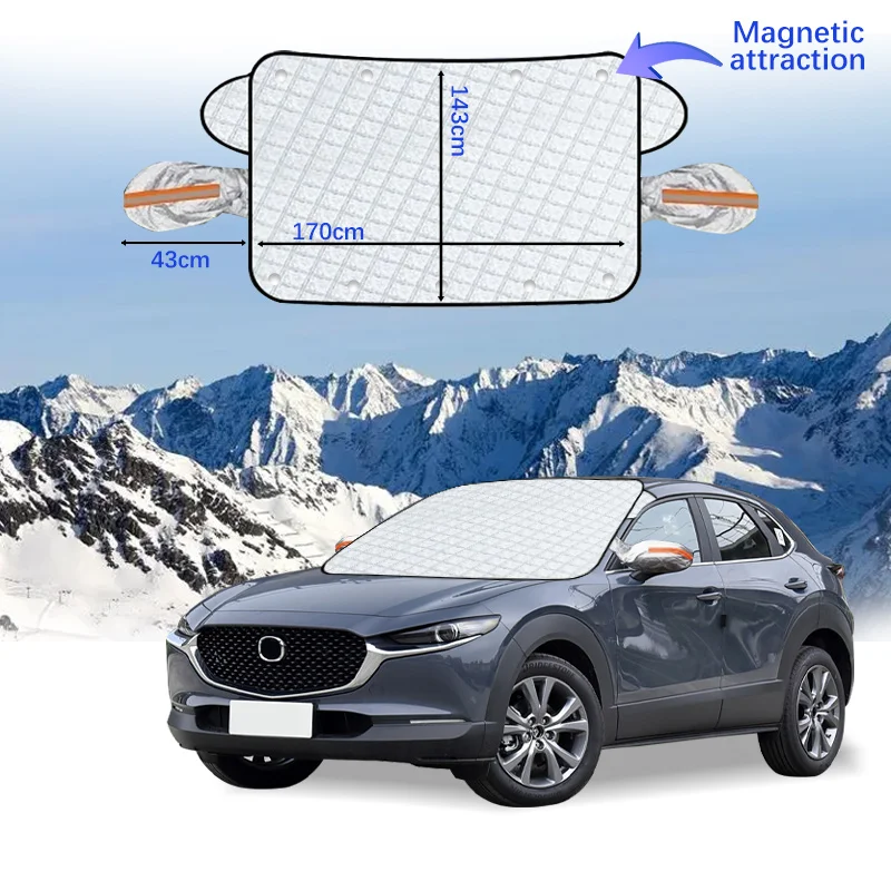 

Чехол на лобовое стекло автомобиля, магнитный зимний чехол на лобовое стекло, защита от снега, защита от мороза, чехол на переднее стекло автомобиля для Mazda CX30