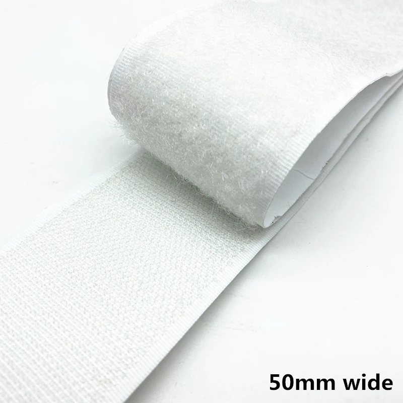 A Pair 1 yard 15mm-50mm Black White Self-Adhesive Fastener Tape Hook and Loop Ta Sewing Accessories