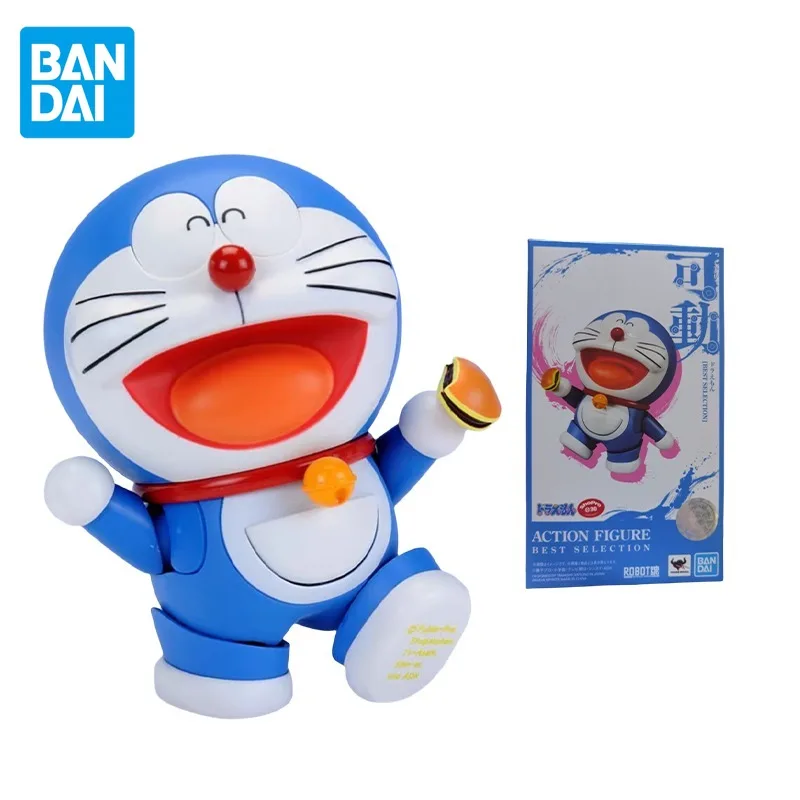 

Bandai Original ROBOT Anime Action Figure Doraemon Kids Toys Collectible Model Birthday Gift Home Desktop Decoration Cute Doll