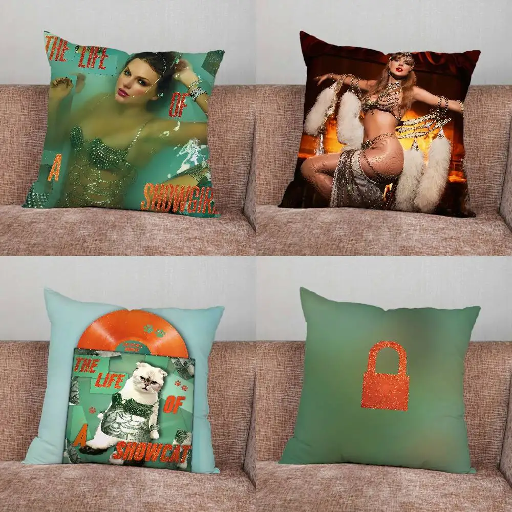 

Pillow Case For The Life of a Showgirl S-SwiftS Home Bedroom Car Office Decoration Living Room Sofa Cushion Cover Suitable