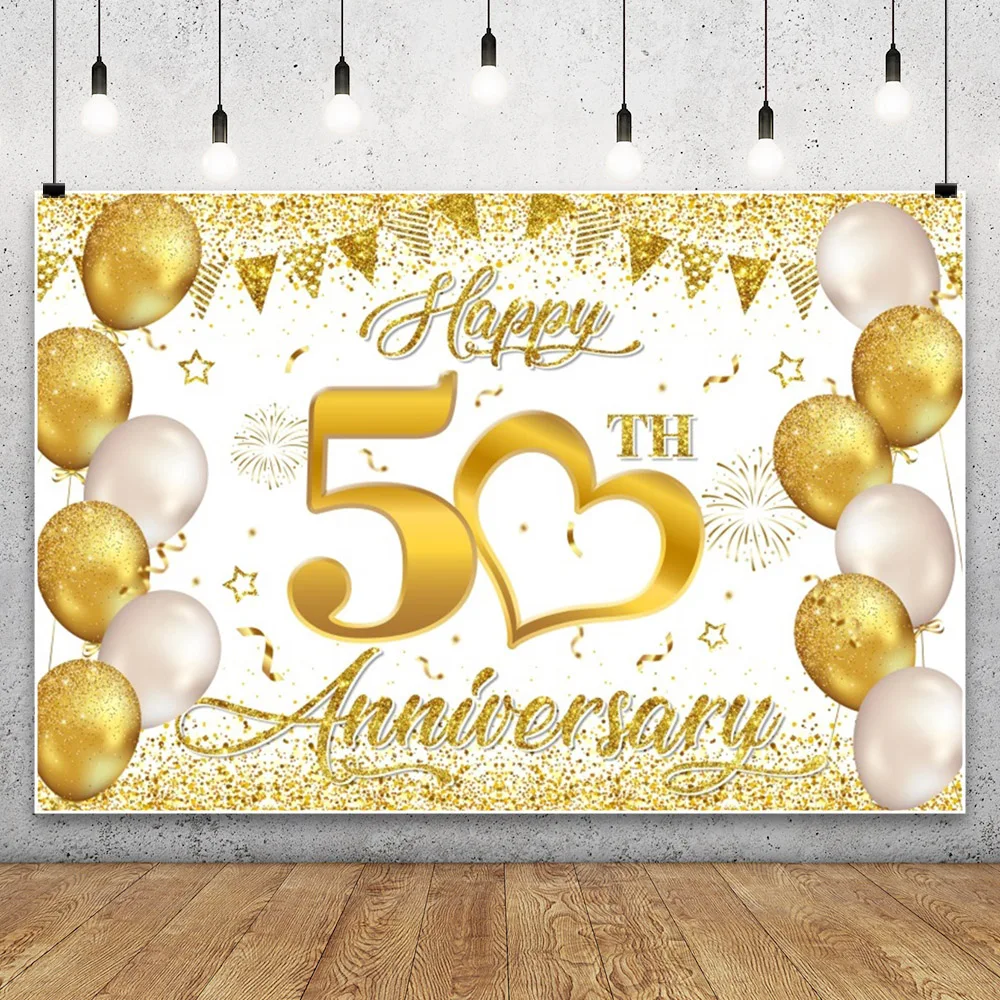 Happy Wedding Anniversary Celebration Party Backdrop Couple Portrait Photographic Photography Background Photo Studio Shoot Prop