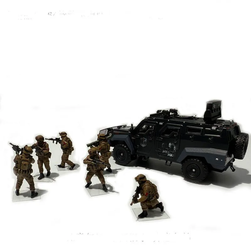 Figuras de Acción 1:64, Unidad Flying Tigers, Modelo de Exhibición para Mesa de Arena, Escena de Garaje, Accesorio para Diorama