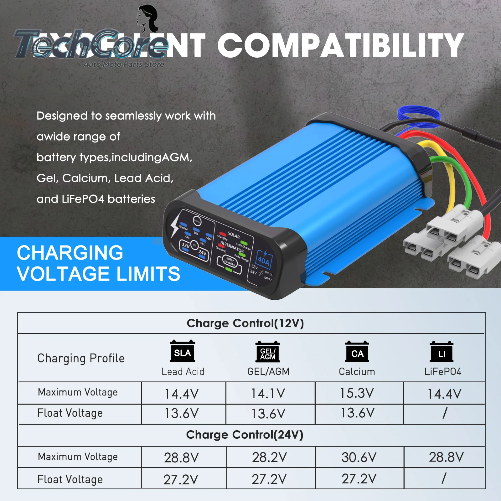 40A DC-DC-stekkerlader, geschi - Lithium Battery 12V recensie en prijs