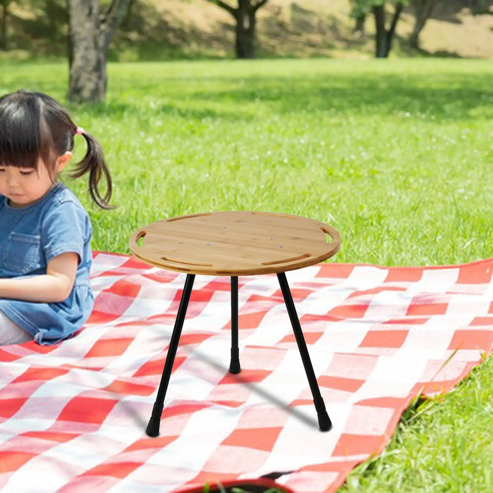 Camping Folding Table Telescopic Leg Adjustable Height Picnic Table Sturdy Ultralight Compact Outdoor Table for Travel Hiking