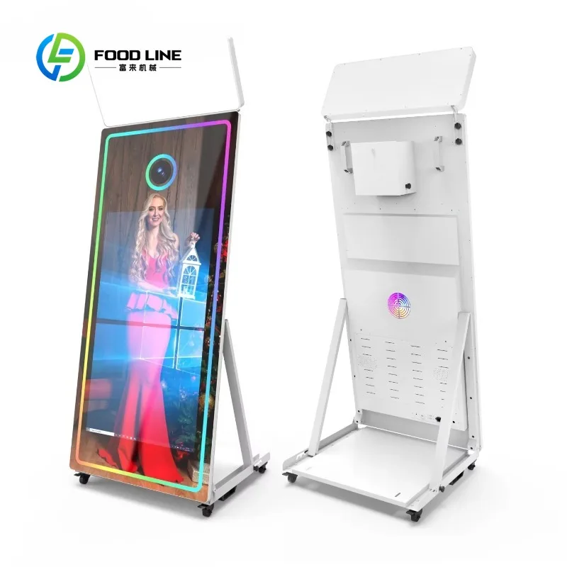 70 Inch Big Picture Digital Magic Mirror Photo Booth with Camera and Printer Smart Selfie Photo Booth Machine