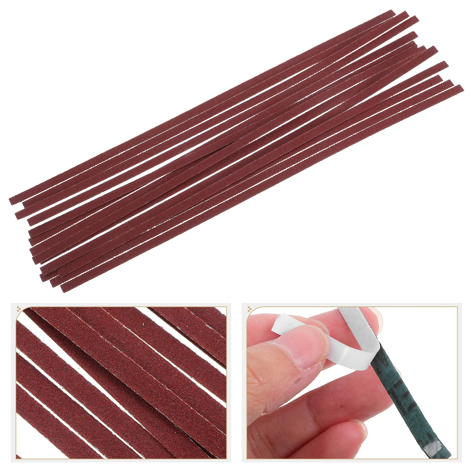 

100pcs Sandpaper Strips Premium Material Non-slip Abrasive Buffers Glass Sculptures Metal Jewelry Woodworking Projects