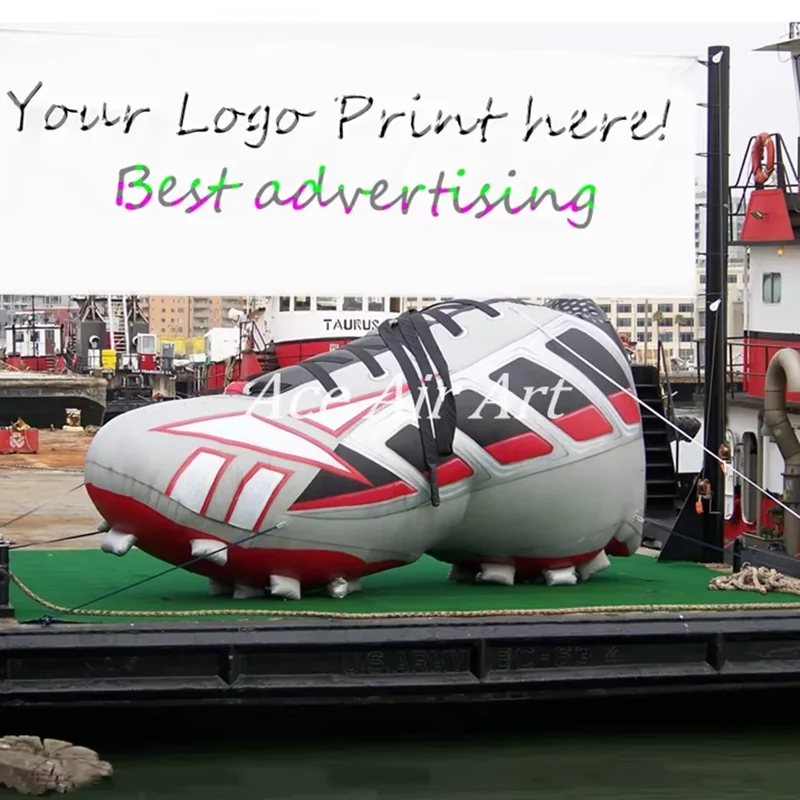 Giant  Inflatable Model For Promotion Shoe model,soccer/sport shoes with blower for advertising