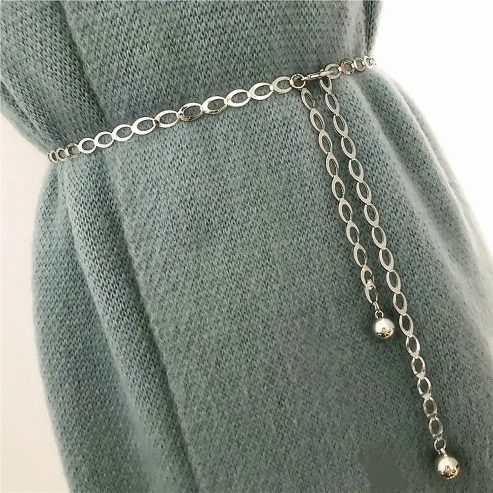 Luxury Hollow Hollow Waist Chain Oval Chain Tassel Metal Waist Belt Belly Belt Body Chain Chain Waistband Dress Decoration