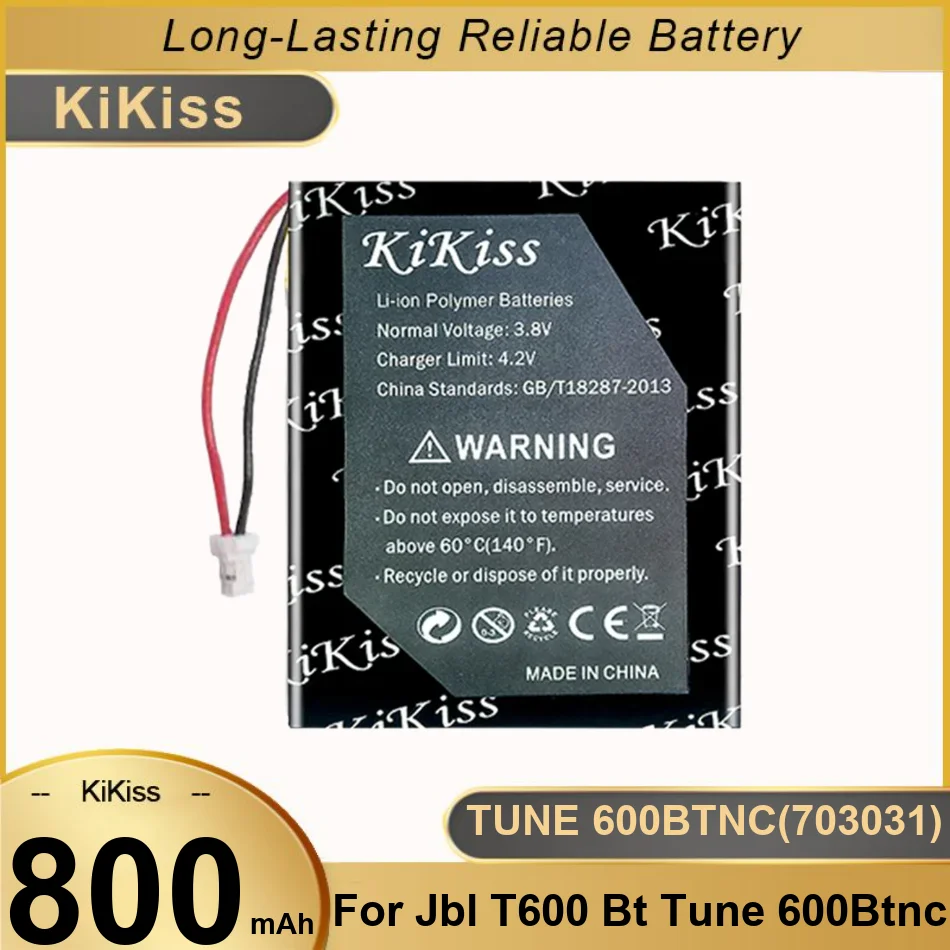 

High-Capacity 800Mah For Jbl T600 BT, Tune 600BTNC 703031 Headset Battery