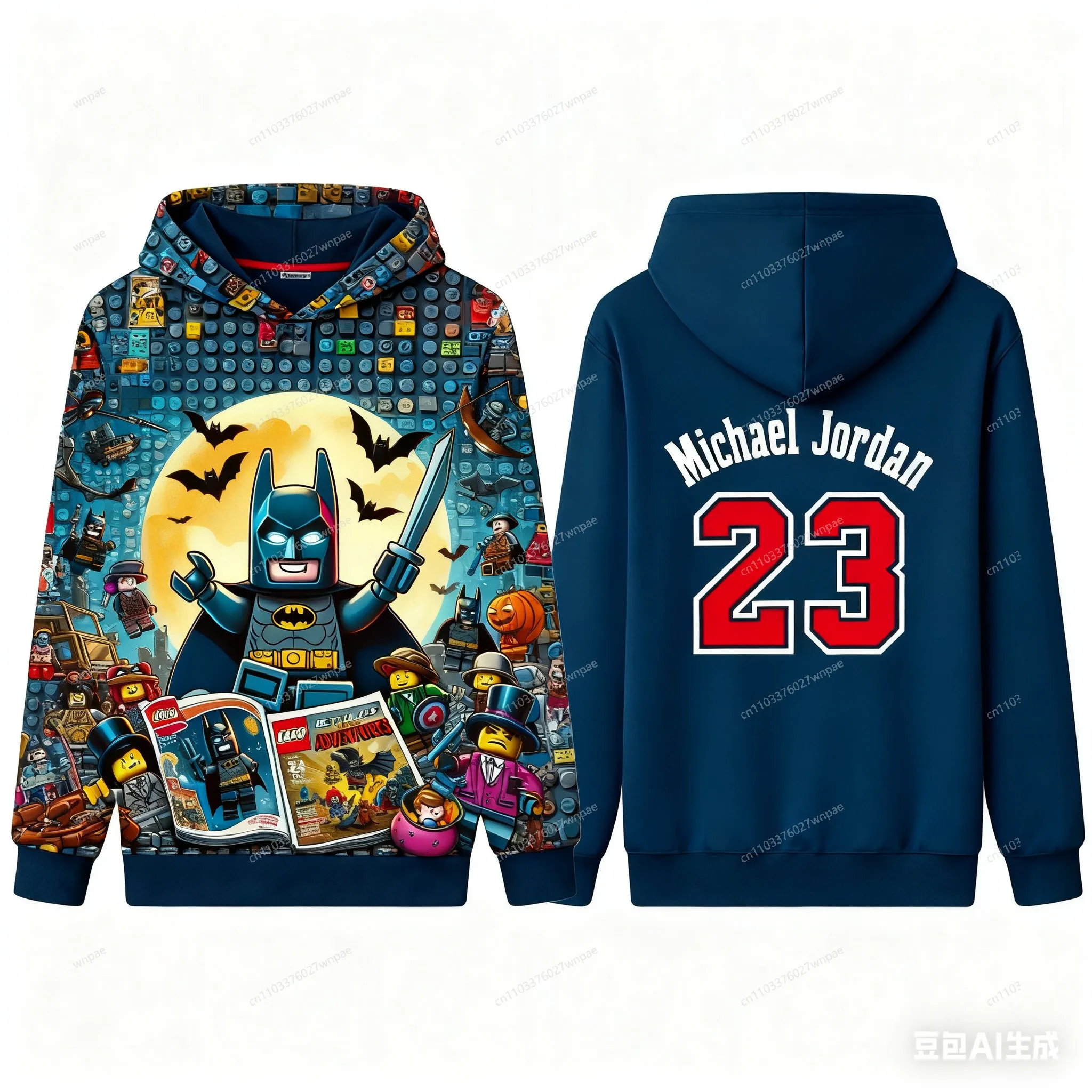 سترة جيرسي بغطاء للرأس بطباعة ثلاثية الأبعاد من AI-Creative Marvel: أنيقة ومريحة رياضية كاجوال كلاسيكية، ضرب عالمي على البطل، جاهز للجنسين للبالغين والأطفال