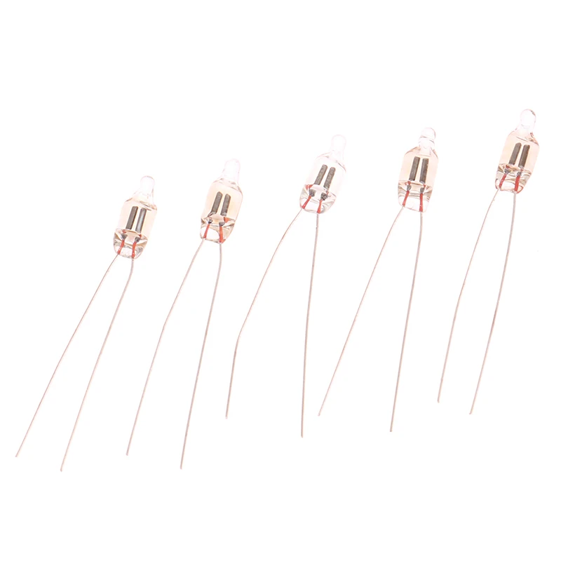 20Pcs Neon Indicator Light Red Signs 5mm Neon Lamp Glow 5X13mm 220v Neon Indicator Bulbs Switch Button Bulbs