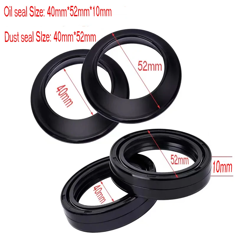 40x52x10 40 52 10 Motorcycle Front Fork Damper Oil Seal and Dust Seal For BMW C600 C650 SPORT C650GT R80GS R100GS 40*52*10