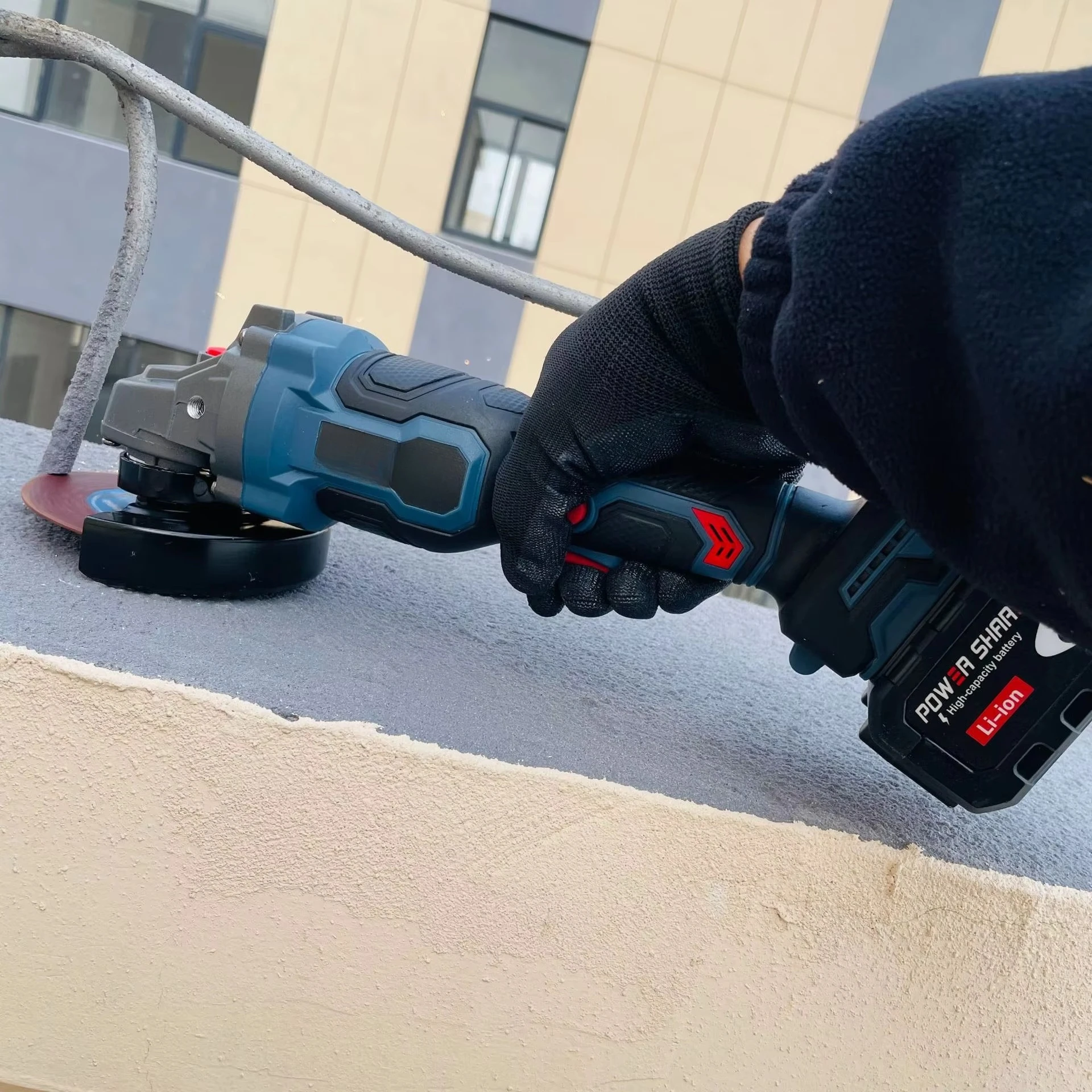 8pcs 21V Battery Power Tool Kits Electric Hammer Drill Brushless Angle Grinder Cordless Wrench Portable Saw Combination Tool Set