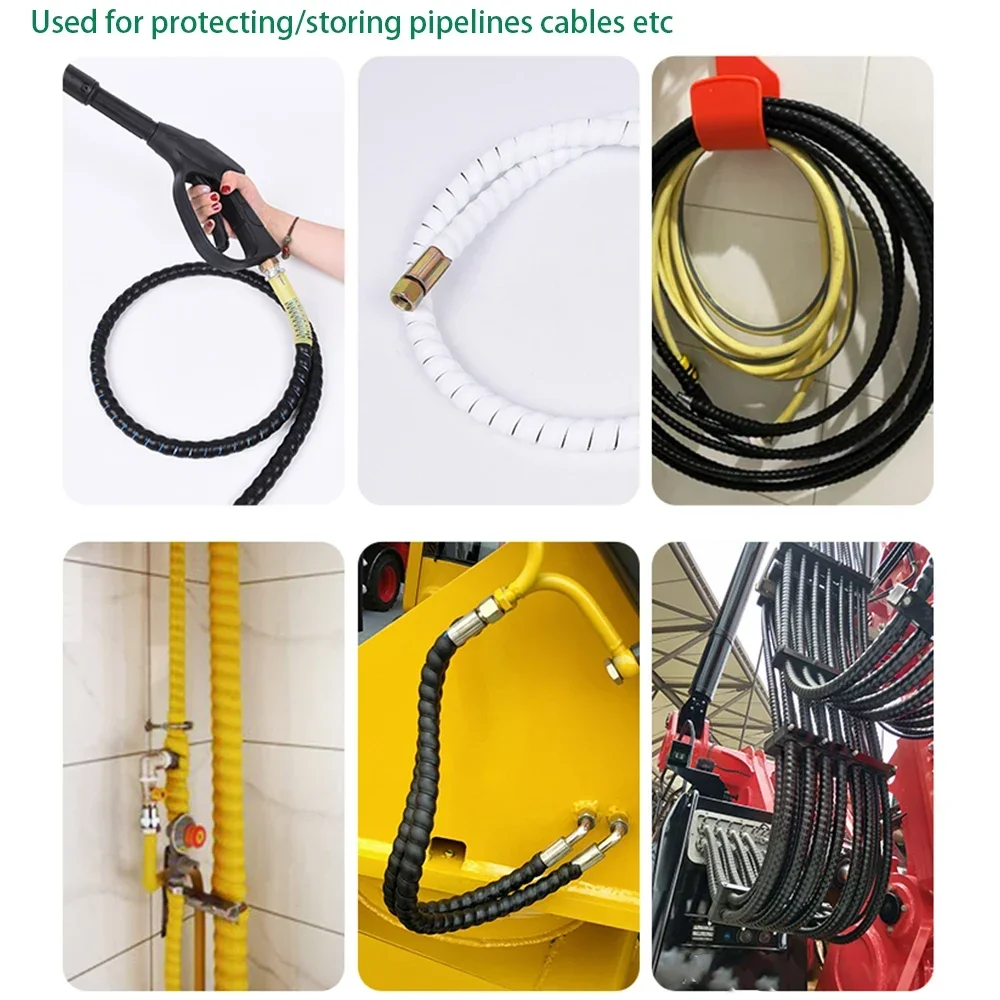 1/2/3 Meter Cable Wire Protector Cable Organizer Management Pipe Flexible Wire Wrap Line Coiled Tube Office Cord Sleeve Cover