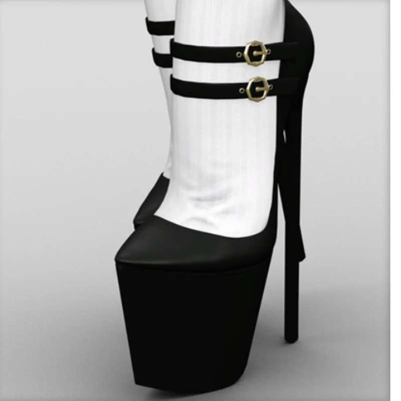 Schwarze Schnallen-Hohlschuhe mit mattem Finish, flache Pumps mit dünnem hohem Absatz, sexy, modisch, cool, für den Sommer, lässig, große Größen, Damenschuhe, Zapatillas Mujer