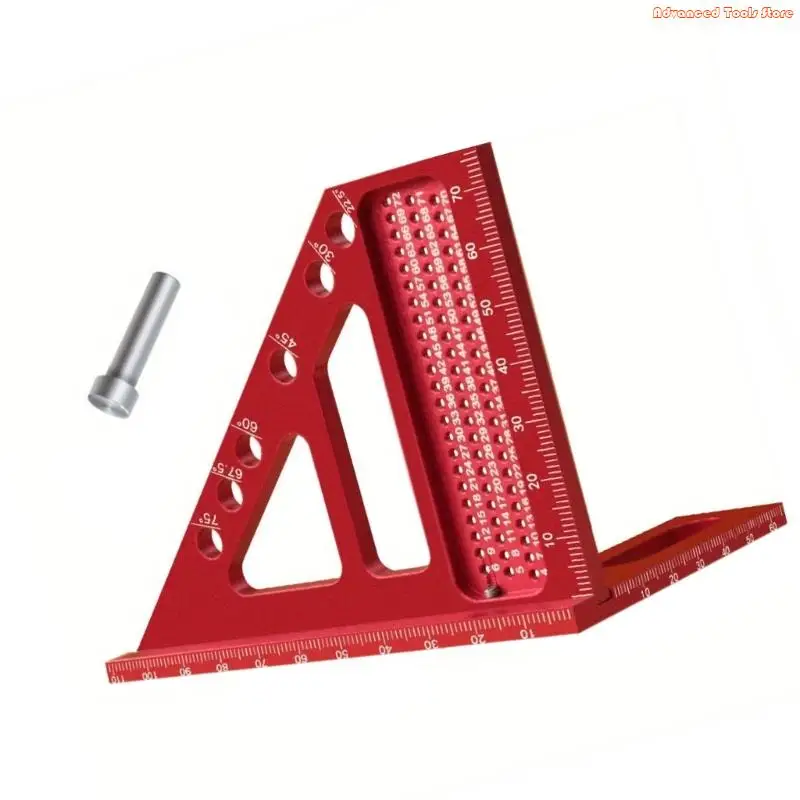 45/90 Degree Multiple Angles Woodworking Square Protractors Miter Triangles Ruler W91B