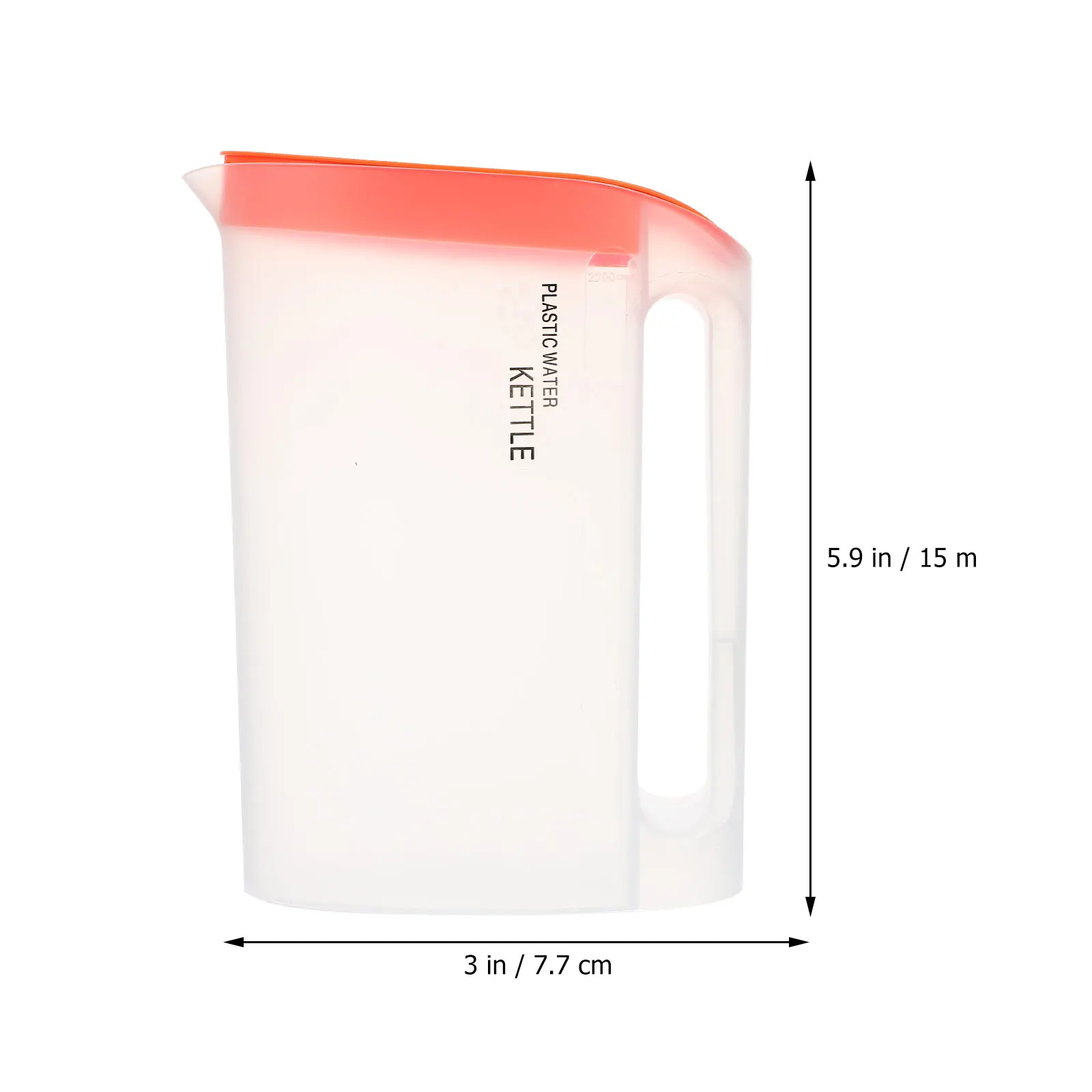 

2200ml Cold Water Pitcher Large Capacity Plastic Household Kettle Beverage Jug for Home Office Tea Coffee Container