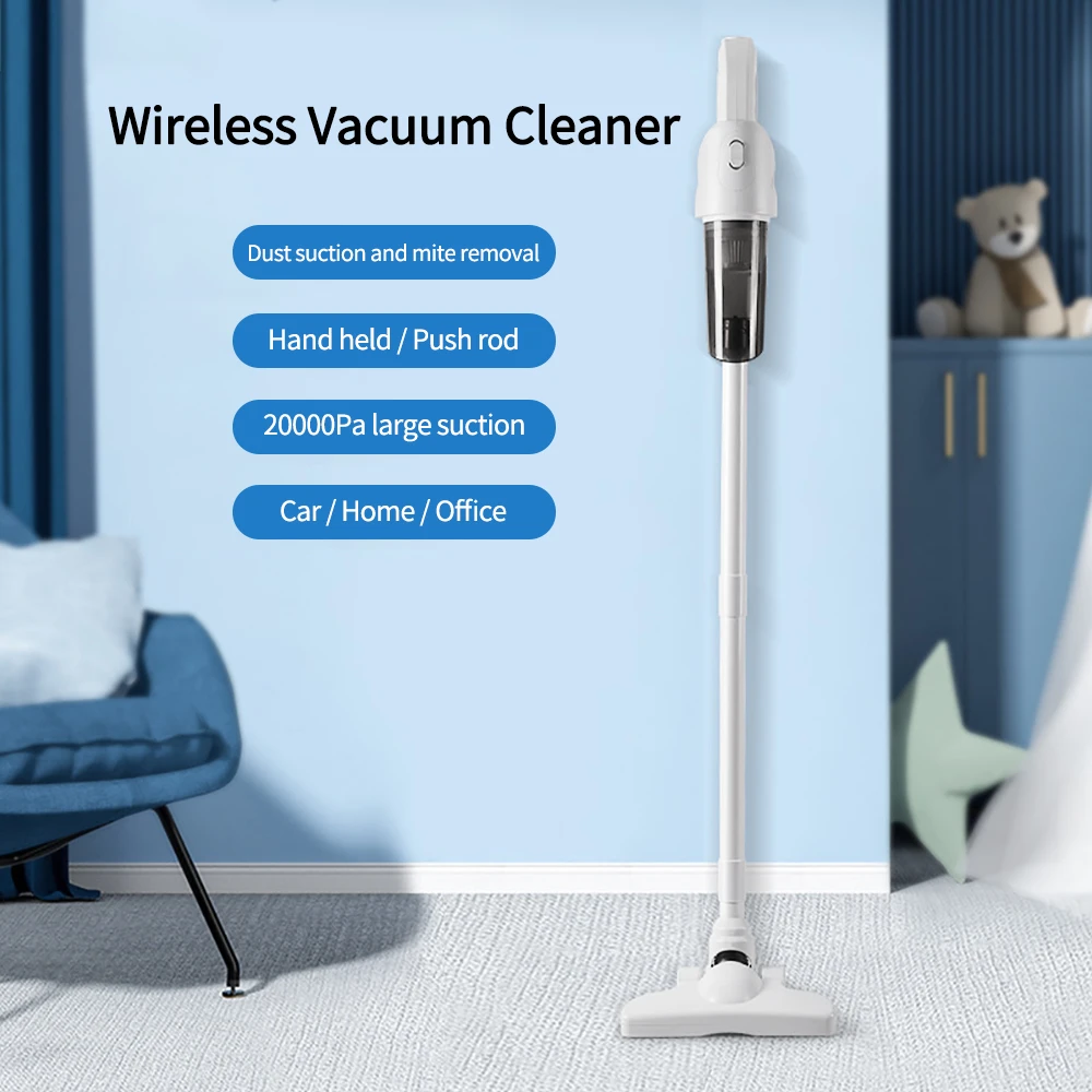 Portable 2000mAh Wireless Vacuum Cleaner 20000Pa Handheld Cleaning Machine Car Vacuum Cleaner Home Pet Cleaning Machine Supplies