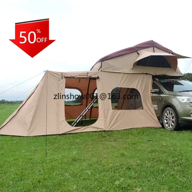 

YL 4-6 person car tent Waterproof Sunshade Folding Roof Top Pop-up Car Camping Outdoor Tent with Awning