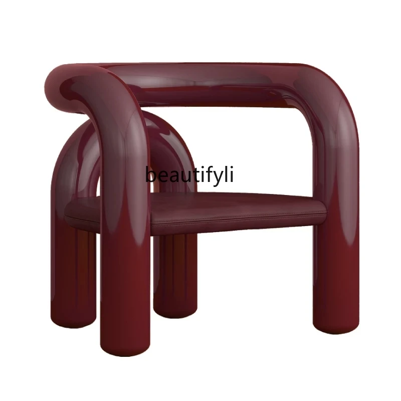 CXH Steel Elbow Seat Single-Seat Sofa Chair Leisure Stool Soft Pad Chair Customization