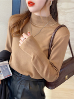 Women Turtleneck Sweater Autumn Winter Solid Elegant Warm Long Sleeve Knitted Pullovers Casual Female Sweaters Basic Jumpers Top
