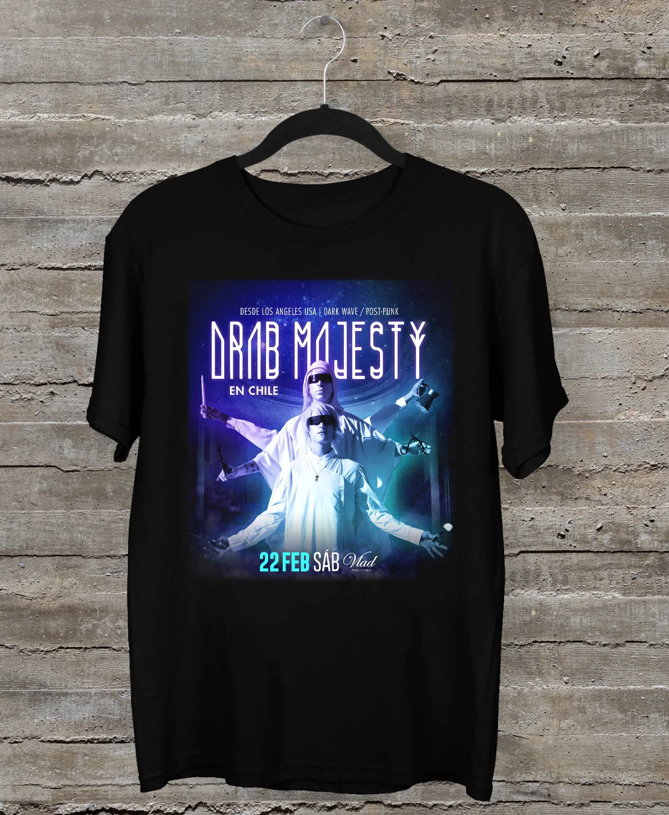 

DRAB MAJESTY EN CHILE 2025 Short Sleeve Cotton Black All Size Shirt AM487