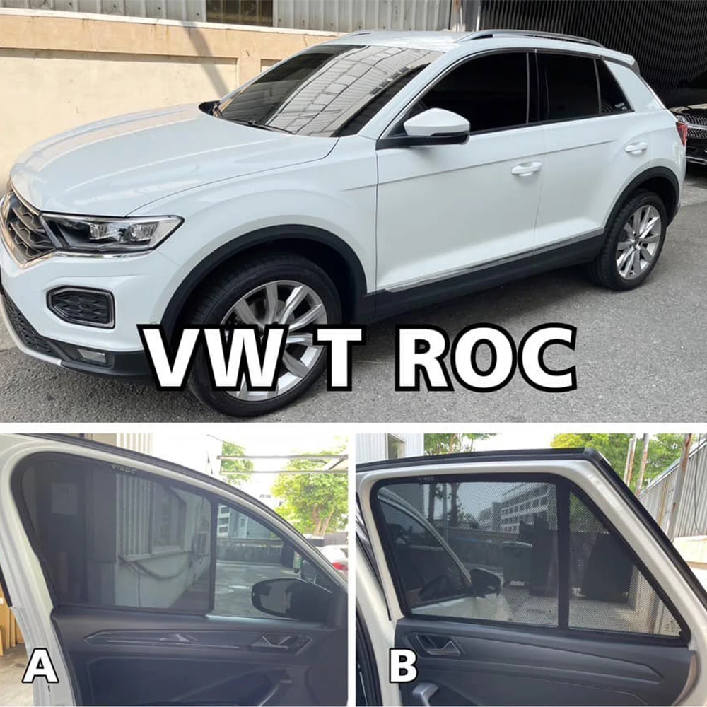 

For Volkswagen VW T-ROC TROC 2018-2024 Car Rear Side Baby Window SunShade Shield Front Windshield Curtain Sun shade Visor