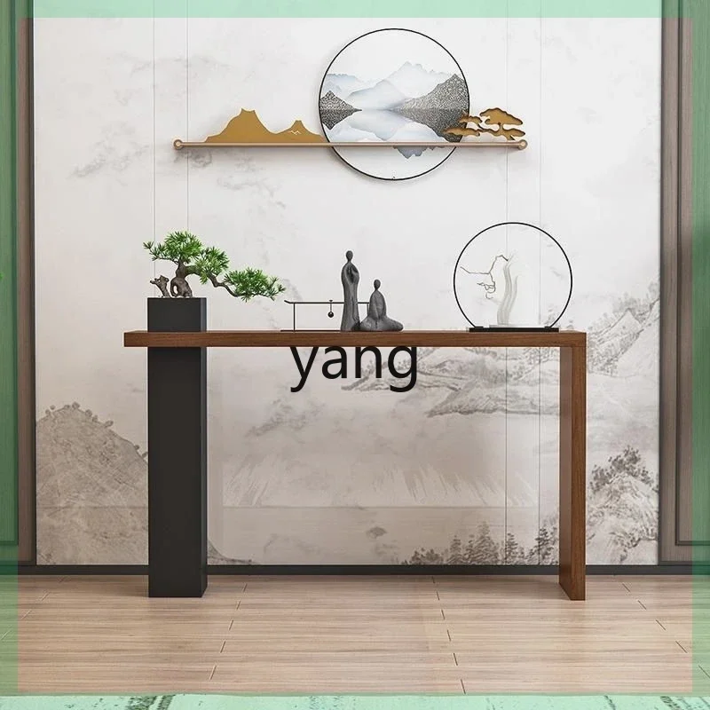Yjq new Chinese-style solid wood entrance table, living room zen against the wall, strip case, end view table, narrow table