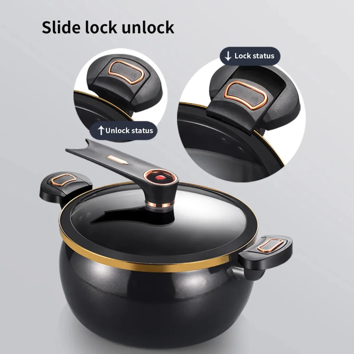 Micro Pressure Cooker 8L Large Capacity 26cm/28cm Multi Functional Non Stick Stewing Soup Pot Induction Gas Stove Home Use