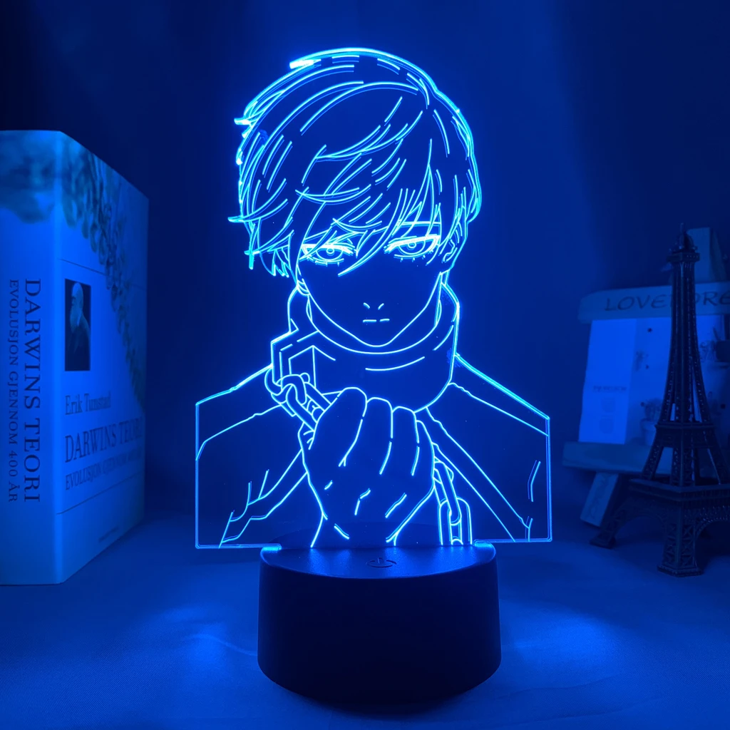 Blue Lock Anime Light Box MDF Wood Frame Laser Paper Cut Lightbox Led Nightlight for Bedroom Decor