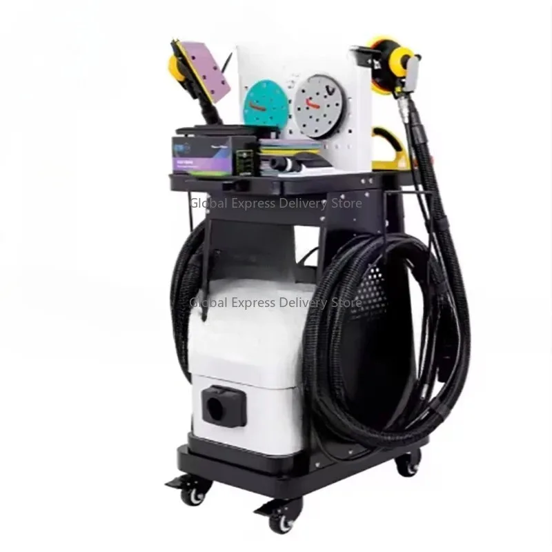 Eccentric random track sander vacuum cleaner