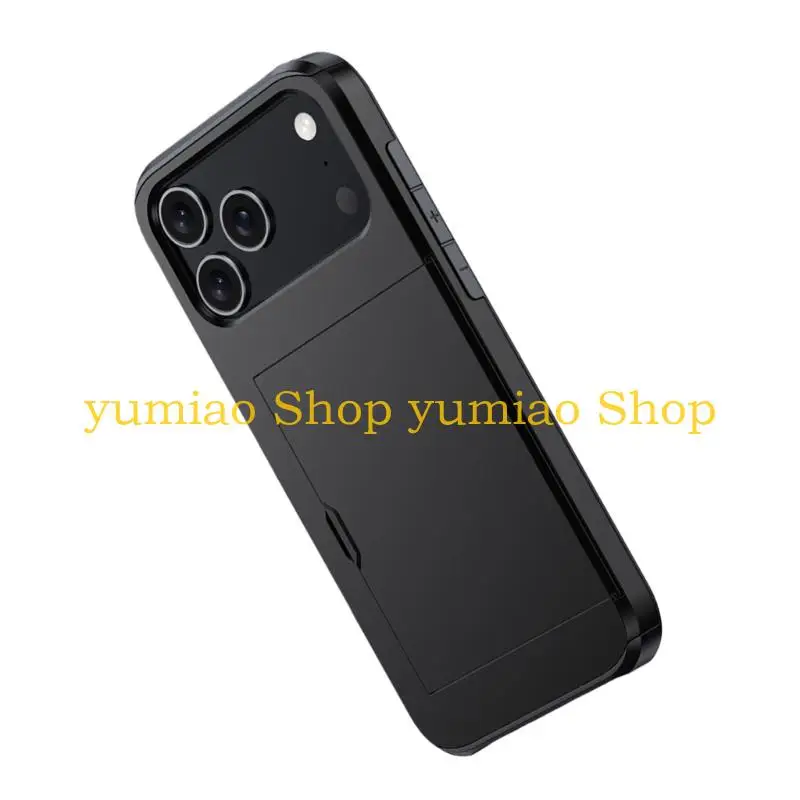 587B Plastic Card Slot Phone Case Slides Out Compartment Technology Enhances Impact Resistance Quick Fixing for Phone 17