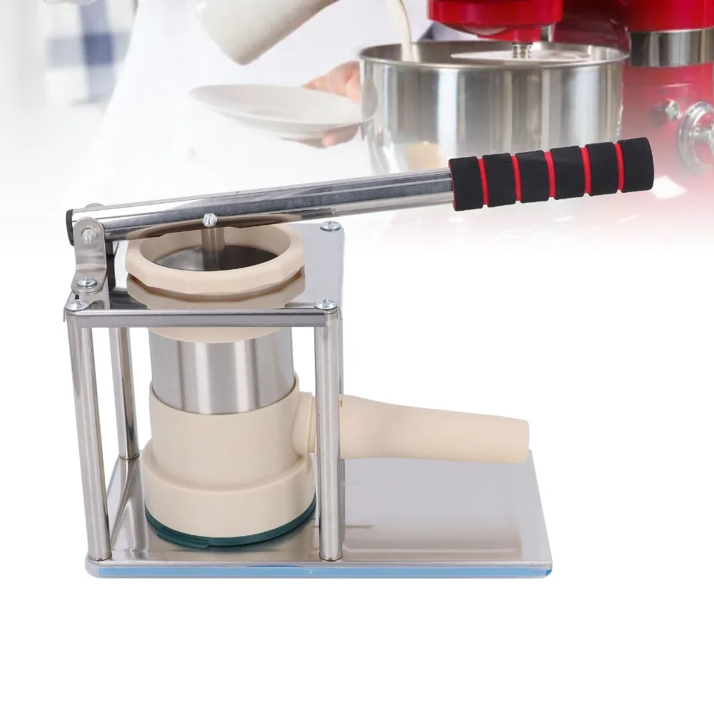 Stainless Steel Sausage Stuffer Machine Silver 4 Stuffing Tubes Manual Sausage Maker Vertical Design Fast Filling