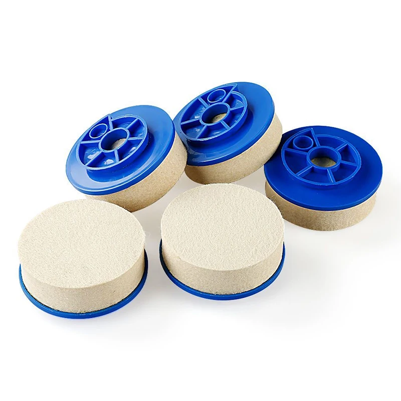 1Pc 4 Inch 100mm Snail Lock Abrasive Wool Polishing Wheel Felt Wheel For Grinding Stone Marble Granite Glass Stainless Steel